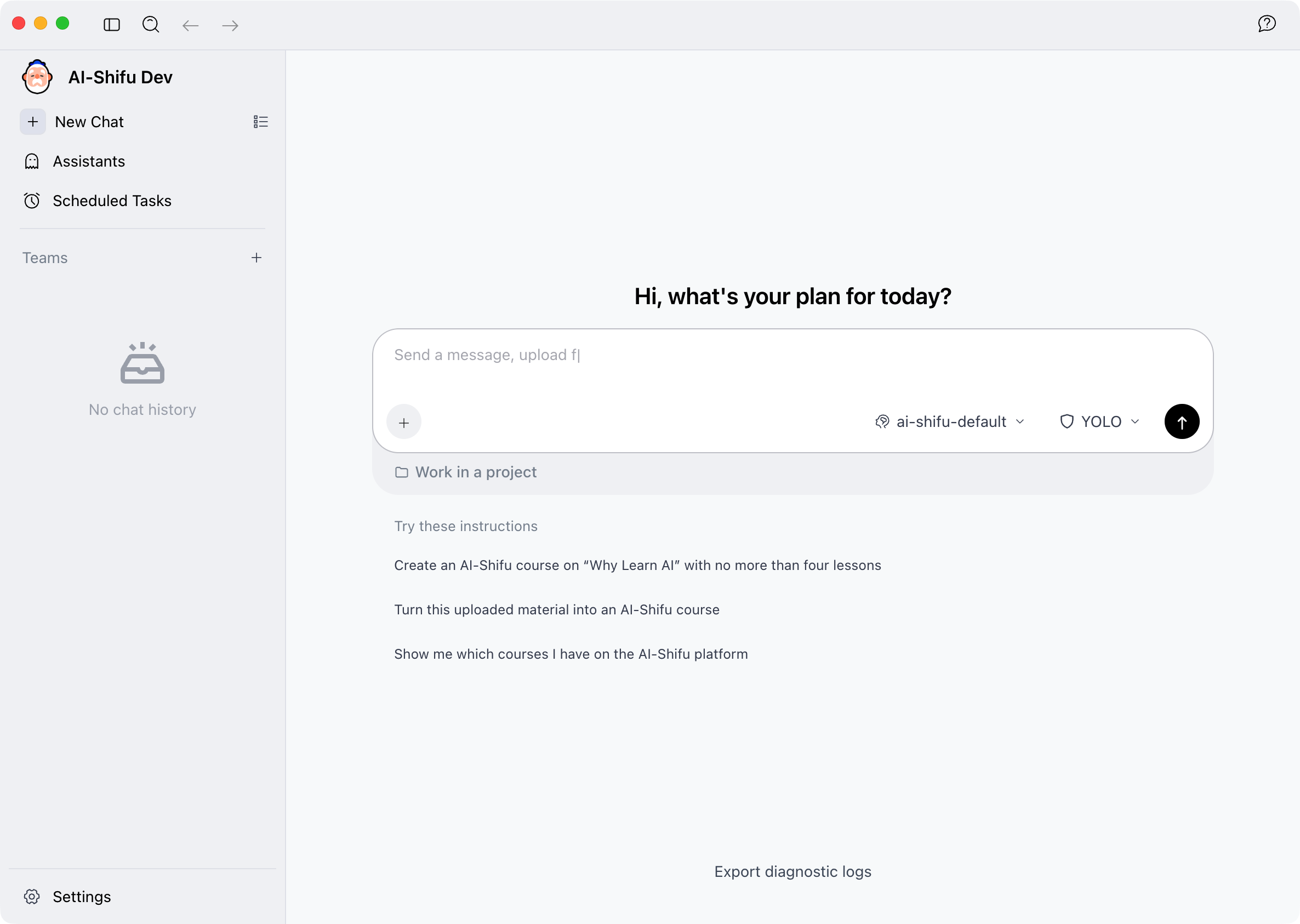 AI-Shifu Agent desktop workspace